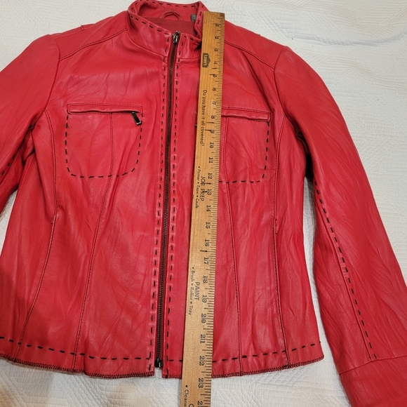 Alexander Julian red leather jacket - Picture 11 of 16